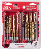 Juego de brocas de titanio métricas SHOCKWAVE Impact Duty™ RED HELIX™ de 25 piezas Milwaukee 48-89-4861 - imagen 3
