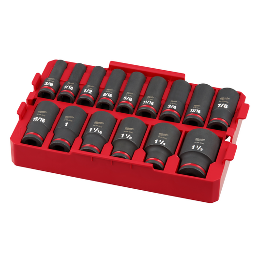 Juego de dados SHOCKWAVE Impact-Duty 1/2 " SAE 15PZ Milwaukee 49-66-6817