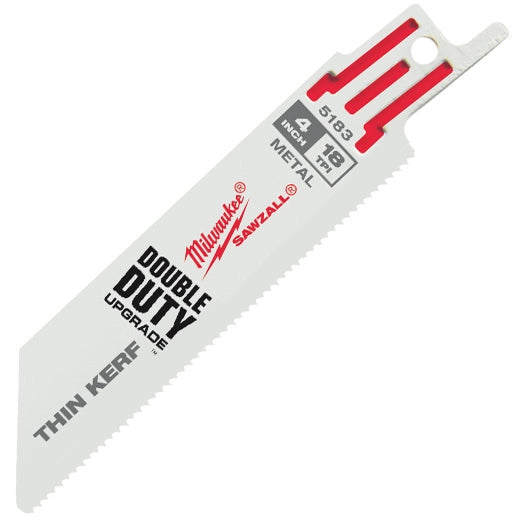 Hojas SAWZALL® de 4" y 18 TPI (paquete de 5 unidades) Milwaukee 48-00-5183