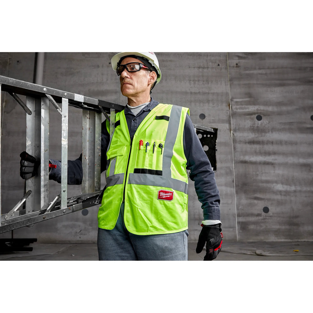 Chaleco de seguridad amarillo de alta visibilidad Clase 2: 2XL/3XL Milwaukee 48-73-5023 - imagen 8