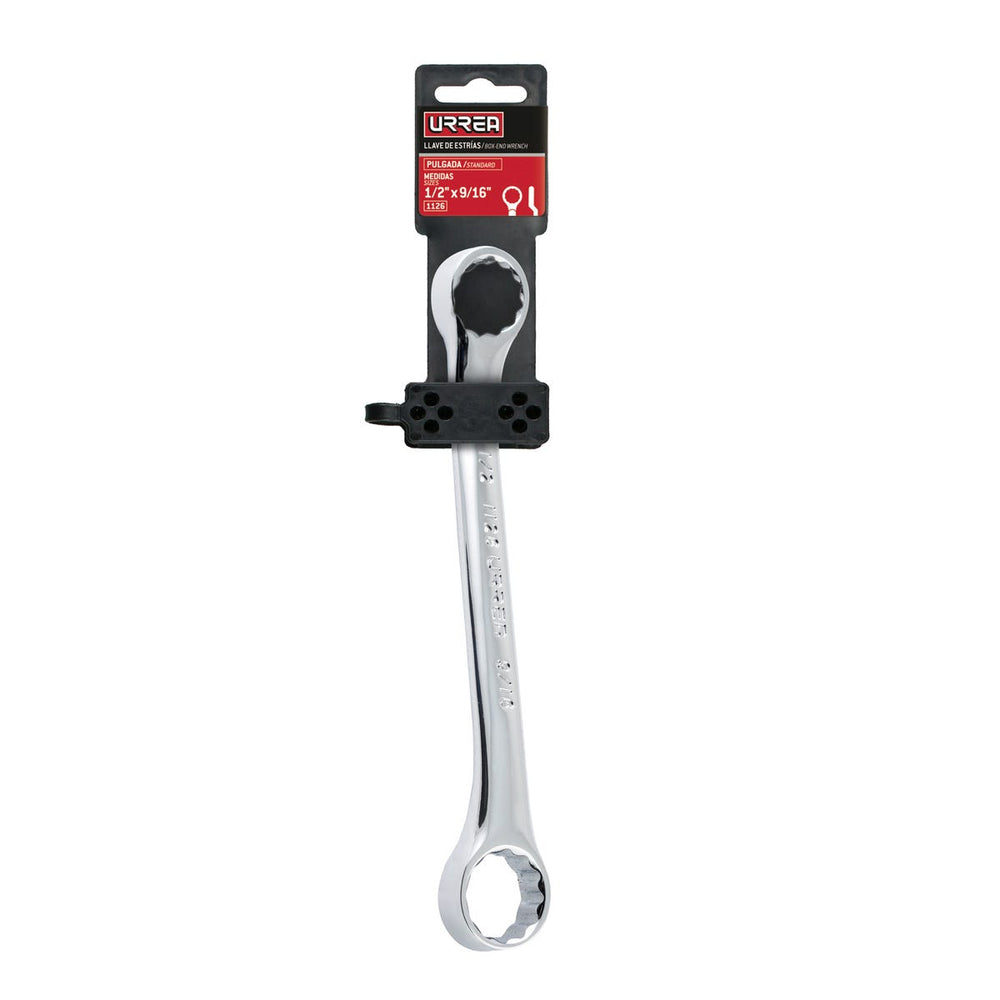 Llave de estrías pulido espejo de 15° en pulgadas, 12 puntas, 1/2" x 9/16" Urrea 1126 - imagen 3