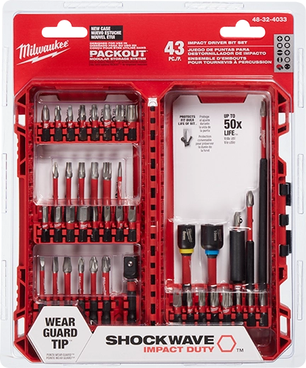 Juego de brocas para destornillador SHOCKWAVE™ Impact Duty™ de 43 piezas Milwaukee 48-32-4033 - imagen 3