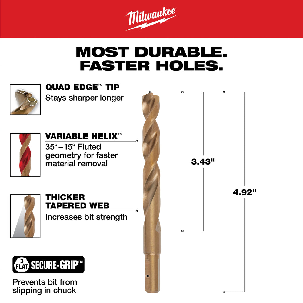 Broca de cobalto RED HELIX™ de 7/16" Milwaukee 48-89-2325 - imagen 5