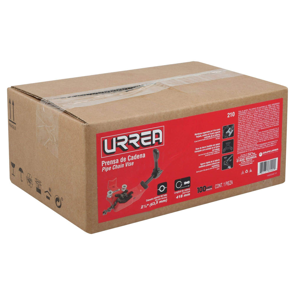 Prensa de cadena para tubos de 1/8" a 2-1/2" Urrea 210 - imagen 5