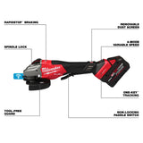 Kit de rectificadora con freno de velocidad variable M18 FUEL™ de 4-1/2"-6" con interruptor de paleta y ONE-KEY™ Milwaukee 3672-22 - imagen 4