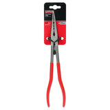 Pinza extra larga para electricista con mango rubber grip punta fina curva a 45° de 9-5/8" Urrea 241G - imagen 3