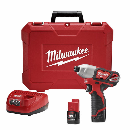 Kit de destornillador de impacto hexagonal M12™ de 1/4" Milwaukee 2462-22