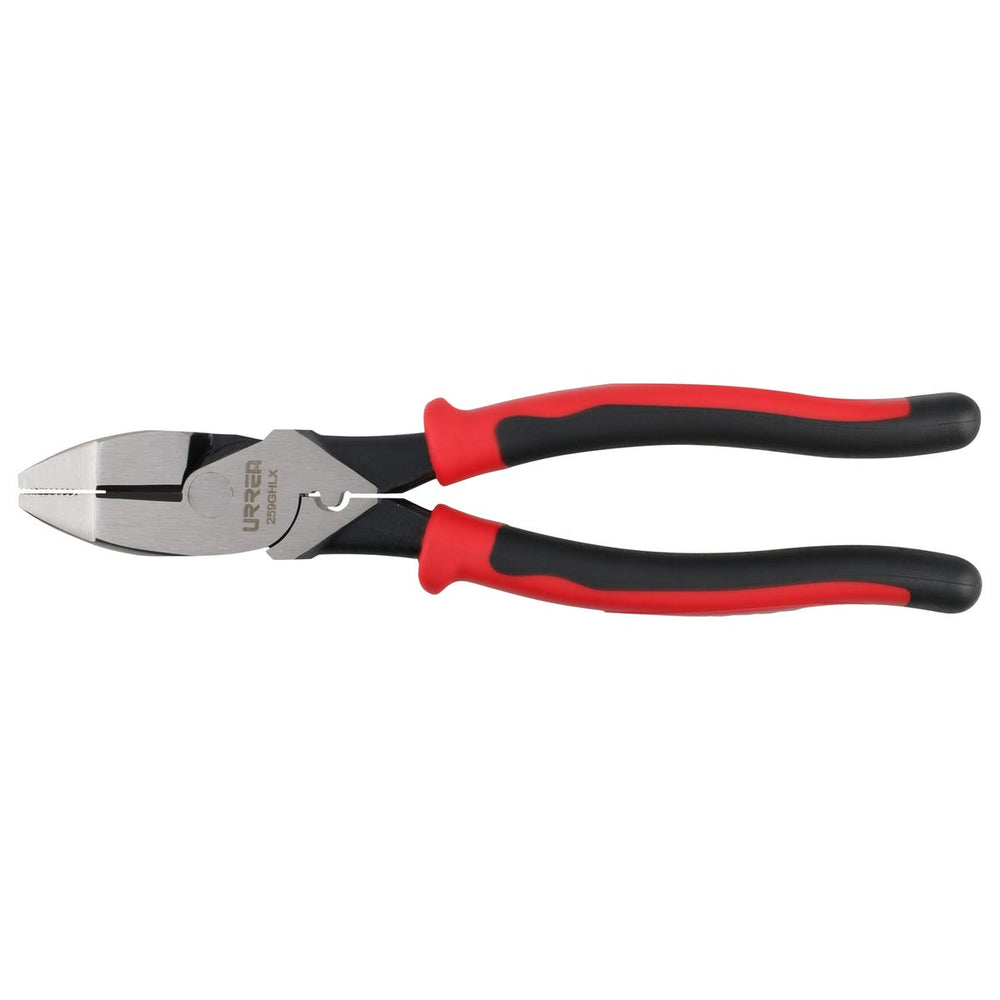 Pinza para electricista con mango bimaterial corte lateral con ponchador y jalador 9-3/8" Urrea 259GHLX - imagen 8