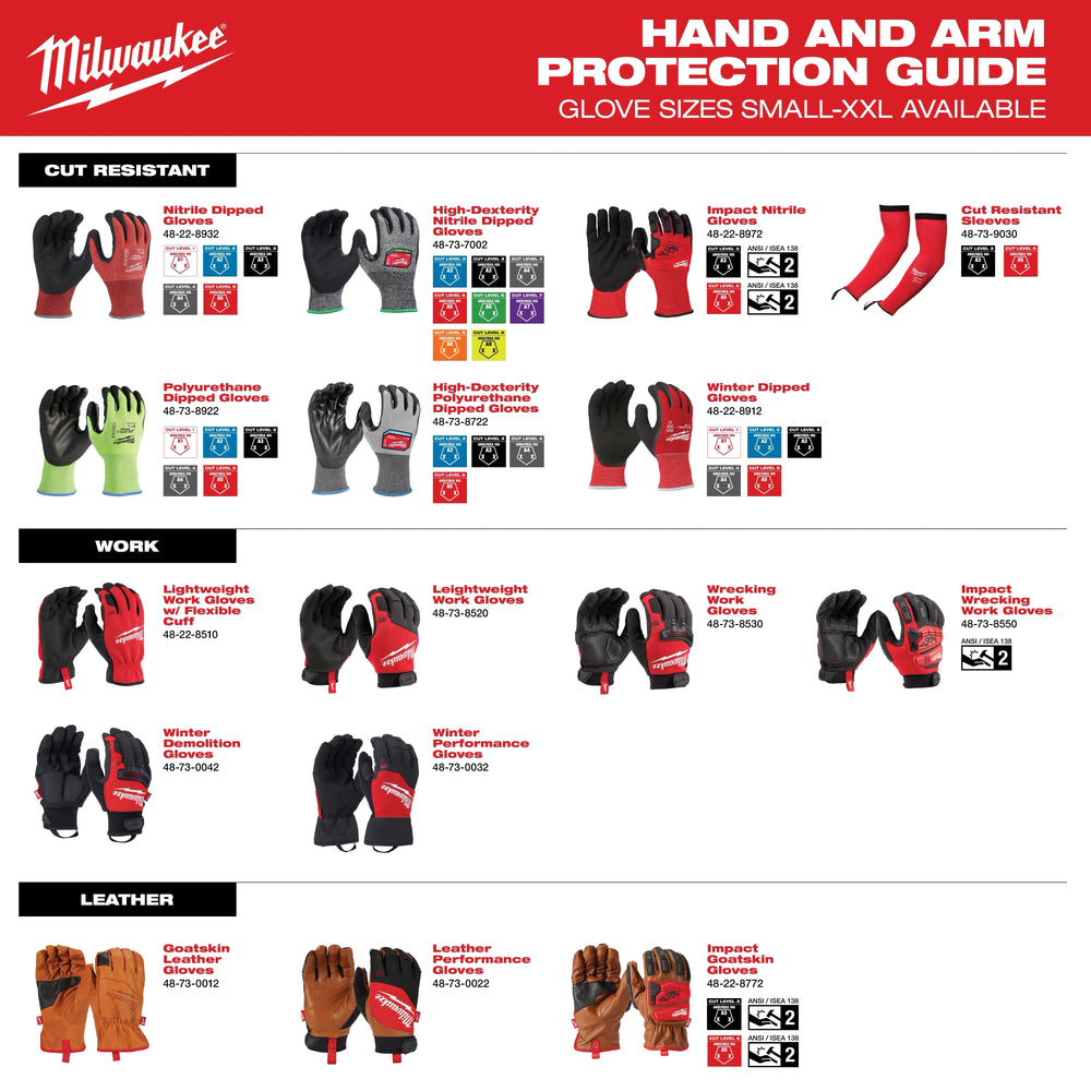 Guante de trabajo ligero con puño flexible - XL talla XL Milwaukee 48-73-8513 - imagen 5