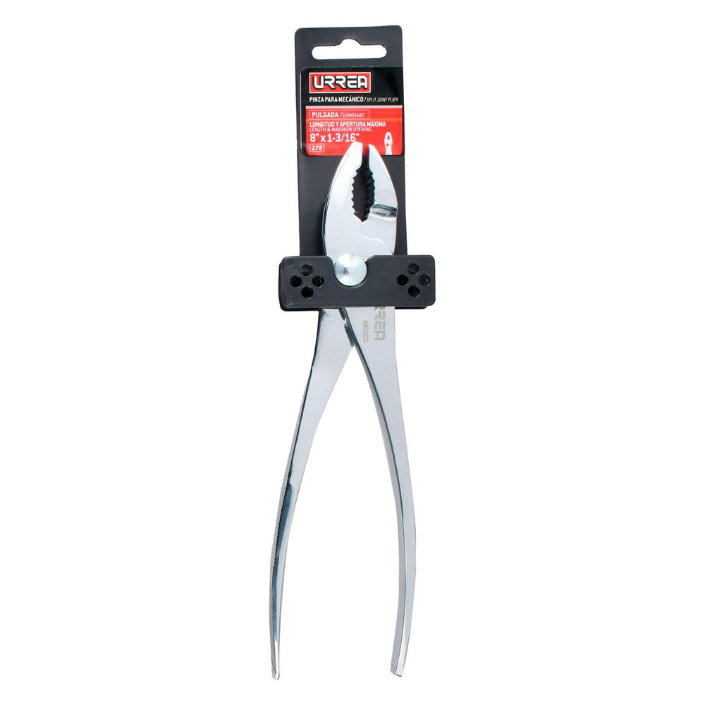 Pinza para mecánico con mango de acero forjado y botón de ajuste de 8" Urrea 278 - imagen 4