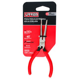 Pinza para electricista con mango rubber grip punta aguja lisa curva 45° de 5-11/32" Urrea 28520 - imagen 4