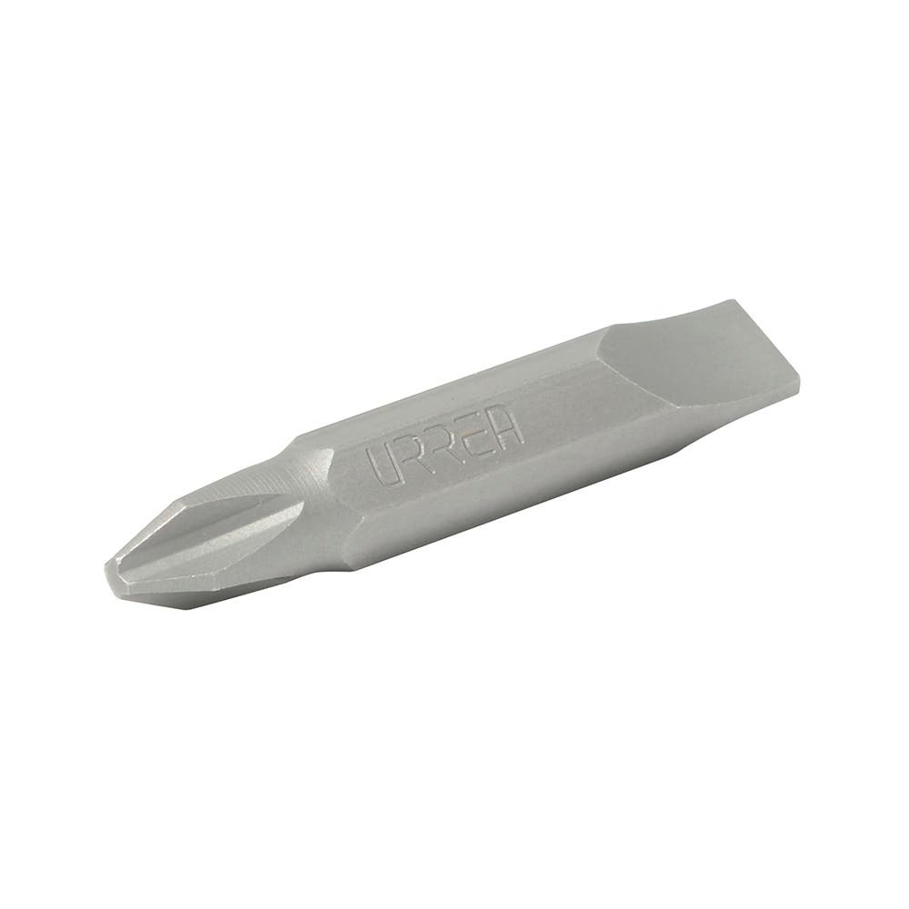 Punta doble intercambiable Phillips #2 y plana 8-10" para destornillador hexágono de 1/4" Urrea 30004