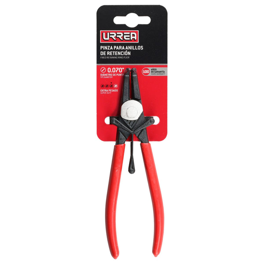 Pinza para anillos de retención con mango rubber grip forjadas tipo interno ángulo de 90° Urrea 367P - imagen 4