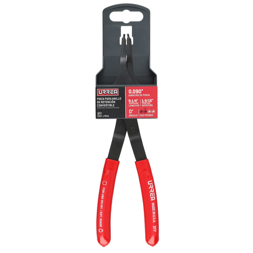 Pinza para anillos de retención convertibles con mariposa .090 ángulo de 0° Urrea 377 - imagen 4