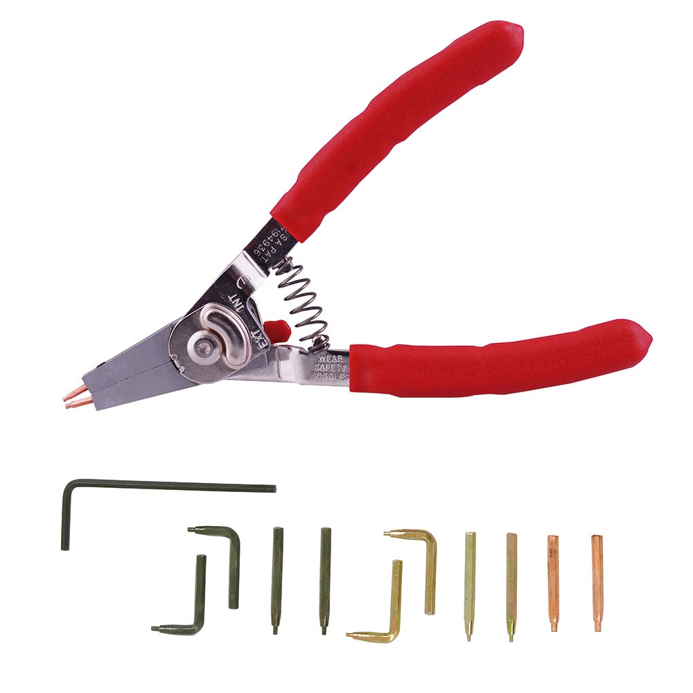 Pinza para anillos de retención con puntas intercambiables, 12 piezas Urrea 381 - imagen 2