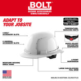 Casco con ventilación y ala completa amarillo con suspensión de trinquete de 4 puntos BOLT™ (EE. UU.): Tipo 1, Clase C Milwaukee 48-73-1203 - imagen 3