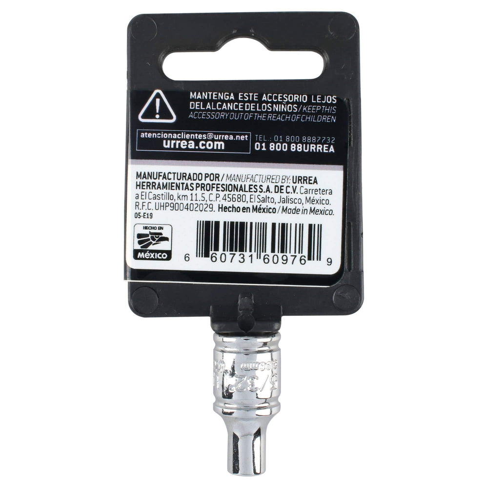 Dado cuadro de 1/4", 6 puntas, en pulgadas, 3/16" Urrea 4706 - imagen 6