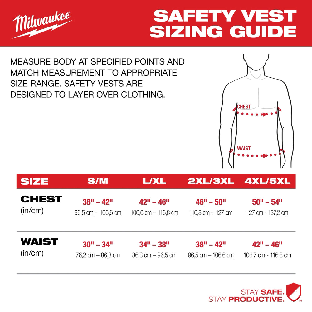 Chaleco de seguridad amarillo de alta visibilidad Clase 2: 2XL/3XL Milwaukee 48-73-5023 - imagen 6