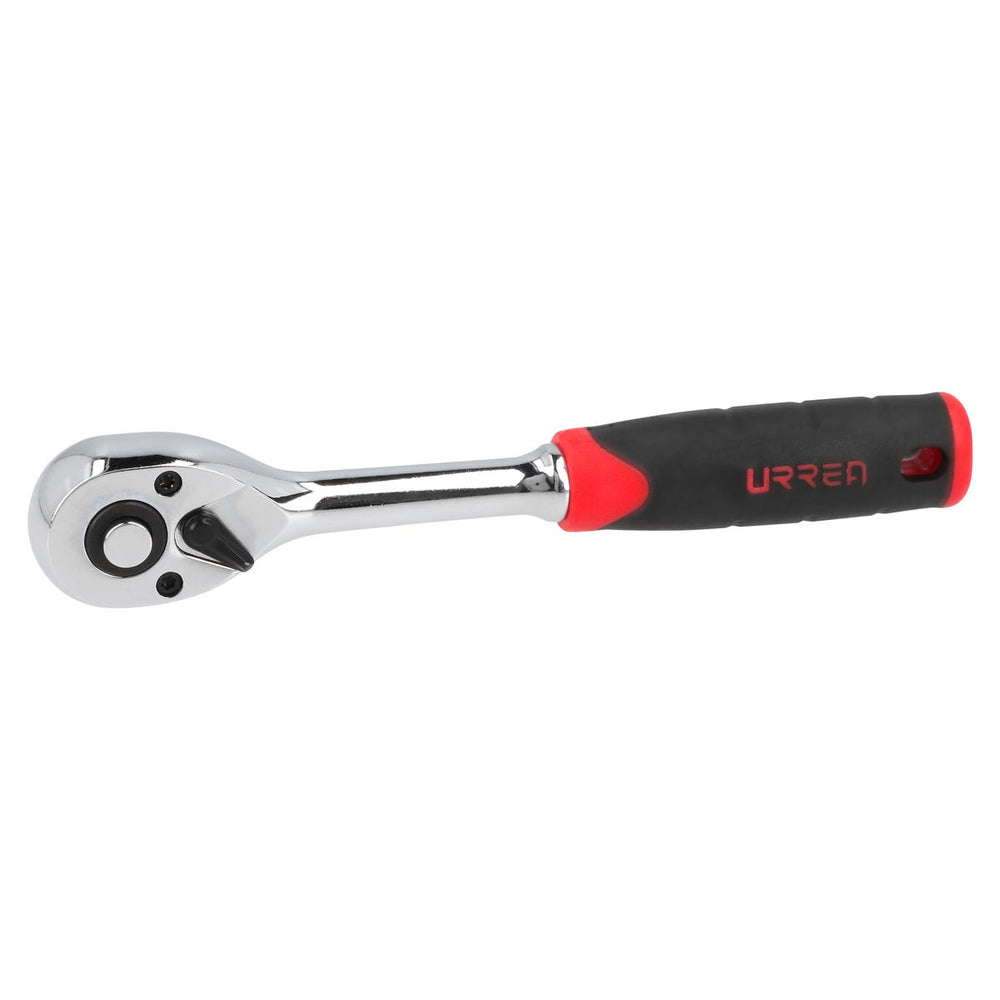 Matraca reversible con mango bimaterial, quick release, para dado cuadro de 1/4" Urrea 4749IX