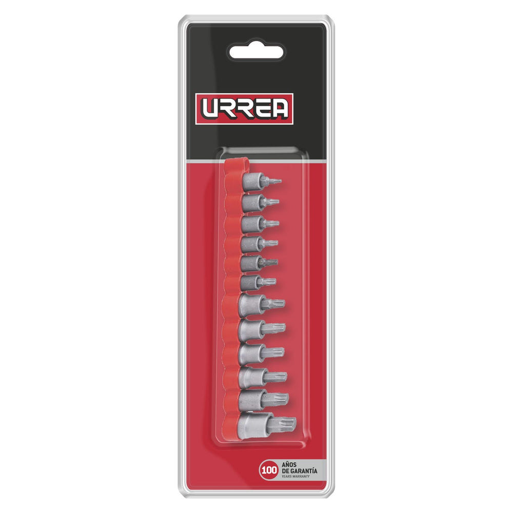 Juego de dados con punta torx cuadro de 1/4", 3/8" y 1/2", 12 piezas Urrea 475254T - imagen 3