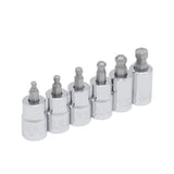 Juego de dados punta hexagonal tipo bola cuadro de 3/8", en pulgadas, 6 piezas Urrea 4900BD - imagen 2