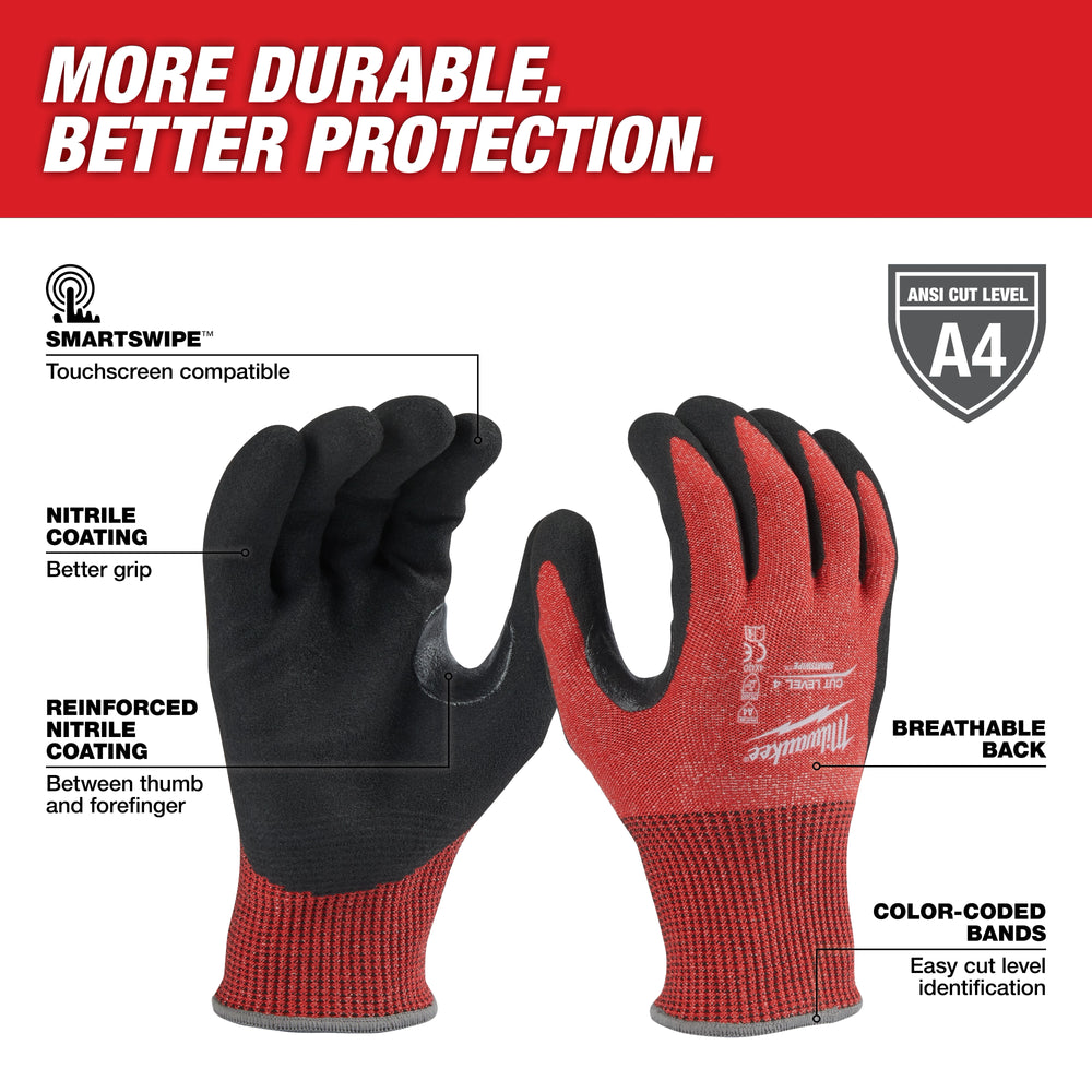 12 pares de guantes de nitrilo con corte nivel 4 - L Milwaukee 48-22-8947B - imagen 8
