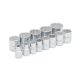 Juego de dados cuadro de 3/8", 12 puntas, en pulgadas, 13 piezas Urrea 52124 - imagen 2