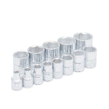 Juego de dados cuadro de 3/8", 6 puntas, en pulgadas, 13 piezas Urrea 52126 - imagen 2