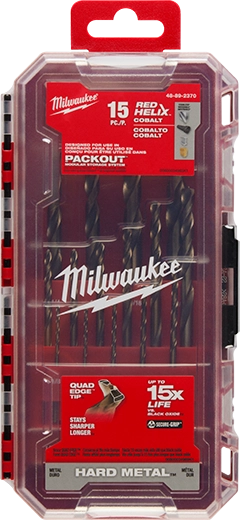 Juego de brocas de cobalto RED HELIX™ de 15 piezas Milwaukee 48-89-2370 - imagen 2