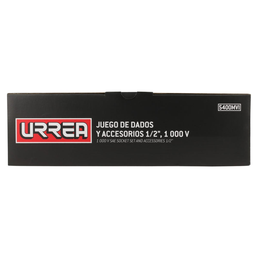 Juego de dados y accesorios cuadro de 1/2" métricos para 1000 V, caja plástica, 11 piezas Urrea 5400MVI - imagen 8