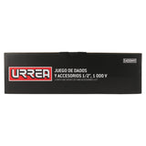 Juego de dados y accesorios cuadro de 1/2" métricos para 1000 V, caja plástica, 11 piezas Urrea 5400MVI - imagen 8