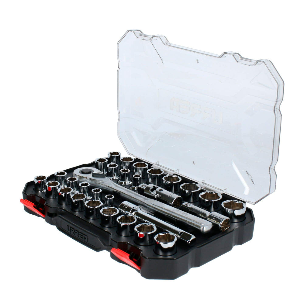 Juego de dados y accesorios cuadro de 1/2" combinado, 30 piezas Urrea 5401CD - imagen 4