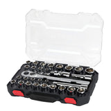 Juego de dados y accesorios cuadro de 1/2" combinado, 30 piezas Urrea 5401CD