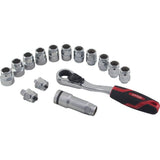 Juego de dados y accesorios cuadro de 1/2" Go-Through combinado, 15 piezas Urrea 5401GT - imagen 2