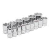 Juego de dados cuadro de 1/2", 6 puntas, en pulgadas, 15 piezas Urrea 54110 - imagen 2