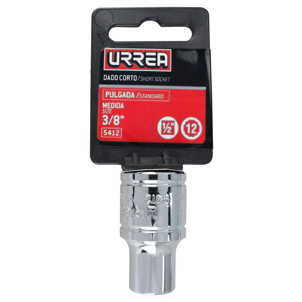 Dado cuadro de 1/2", 12 puntas, en pulgadas, 3/8" Urrea 5412 - imagen 5
