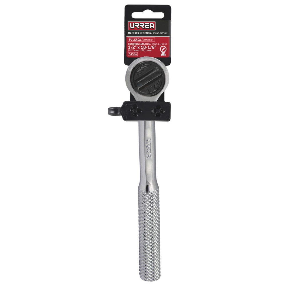 Matraca reversible cabeza redonda, para dado cuadro de 1/2" Urrea 5452A - imagen 3