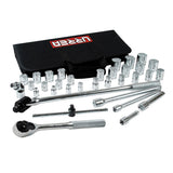 Juego de dados y accesorios cuadro de 3/8" y 1/2" en pulgadas, 35 piezas Urrea 5452PT - imagen 2