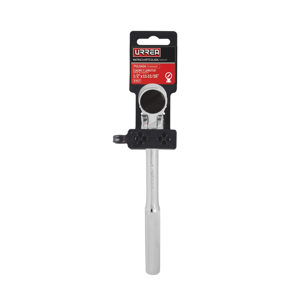 Matraca reversible cabeza articulada, para dado cuadro de 1/2" Urrea 5457 - imagen 3