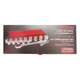 Juego de dados y accesorios cuadro de 3/4" en pulgadas, 17 piezas Urrea 55100H - imagen 5