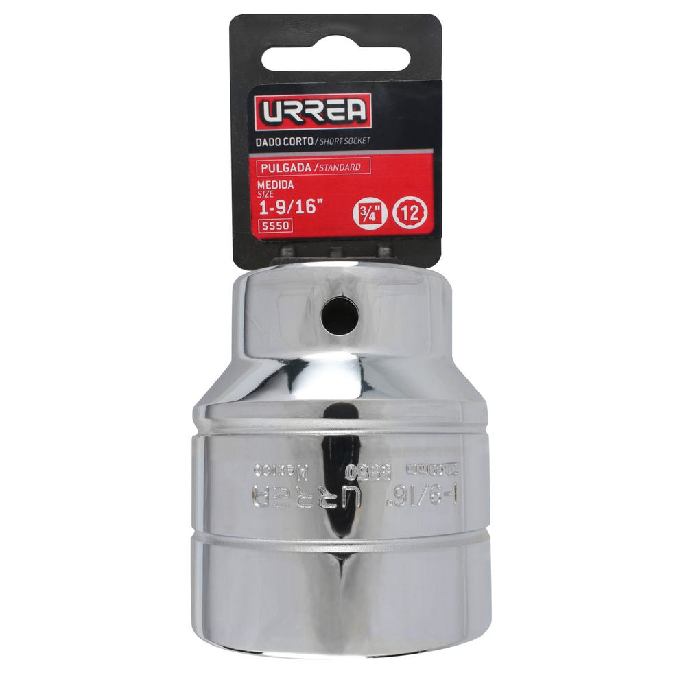 Dado cuadro de 3/4", 12 puntas, en pulgadas, 1-9/16" Urrea 5550 - imagen 5