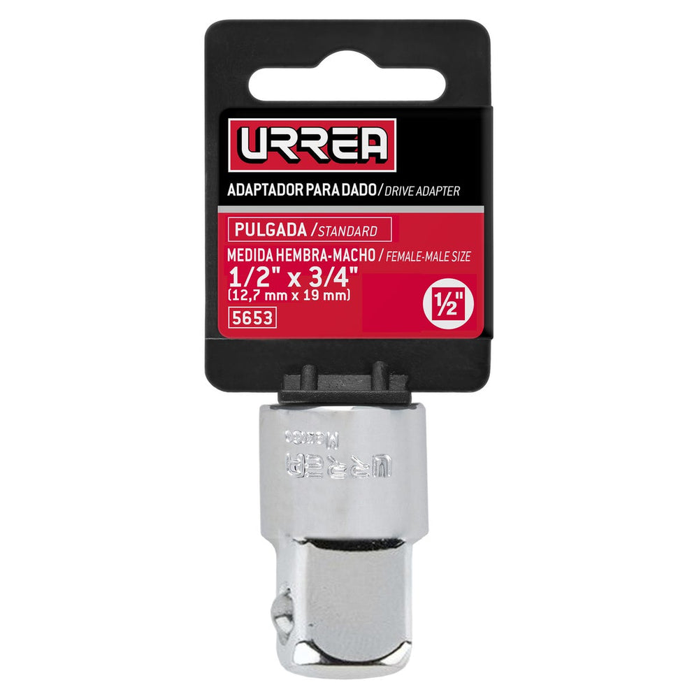 Adaptador para dado cuadro de 1/2" hembra a 3/4" macho Urrea 5653 - imagen 3