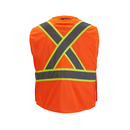 Chaleco de seguridad desprendible de malla naranja de alta visibilidad Clase 2: S/M (CSA) Milwaukee 48-73-5175 - imagen 2