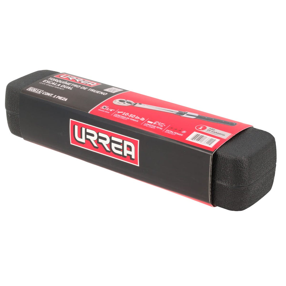 Torquímetro de trueno escala dual cuadro de 1/4", 10-50 in-lb (1.1-5.6 Nm) Urrea 6061A - imagen 5