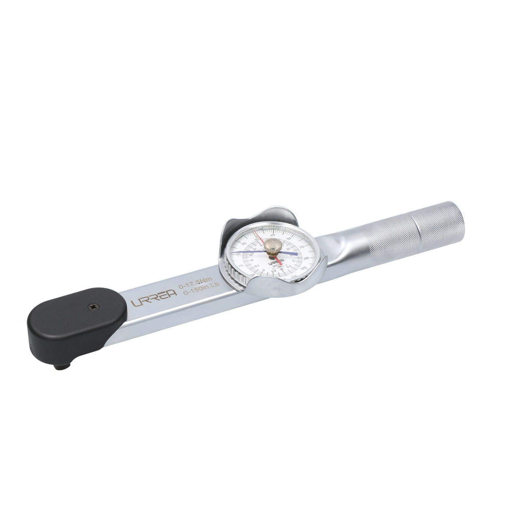 Torquímetro de carátula con cuerpo de aluminio cuadro de 3/8", 30-150 in-lb Urrea 6119 - imagen 3