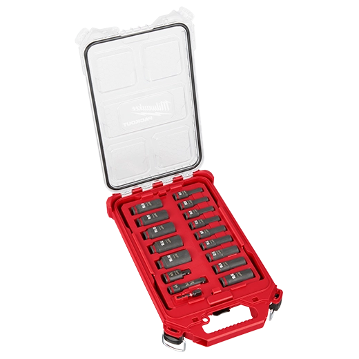 Juego de 17 dados de impacto SHOCKWAVE™ cuadro 3/8" con estuche PACKOUT™ Milwaukee 49-66-6800
