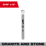 Broca para piedra natural de 3/16" Milwaukee 48-20-8991 - imagen 2
