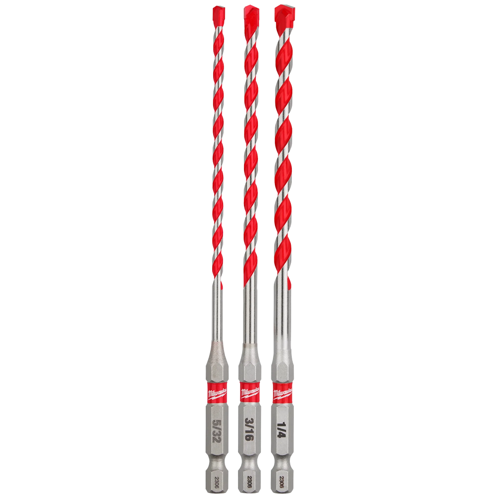 Juego de 3 brocas de carburo para taladro percutor SHOCKWAVE Impact Duty™ Milwaukee 48-20-9050