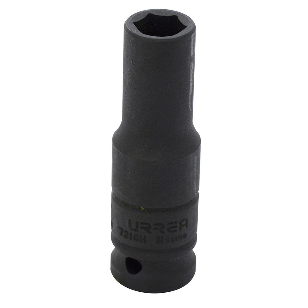 Dado de impacto largo cuadro de 1/2", 6 puntas, en pulgadas, 1/2" Urrea 7316H