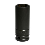 Dado de impacto largo cuadro de 1/2", 6 puntas, métrico, 27 mm Urrea 7327M